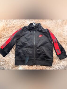Nike Black /Red Jacket with Red Swoosh Accent